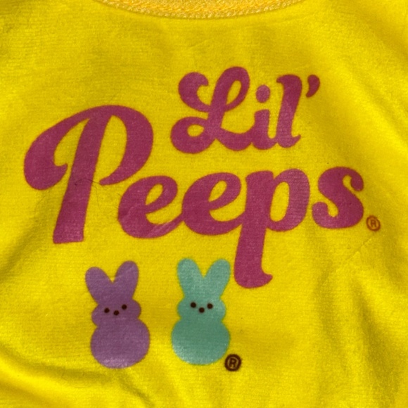 PEEPS Baby Bunny Rabbit YELLOW Set Includes Baby Bib and Teether NEW - Picture 3 of 6